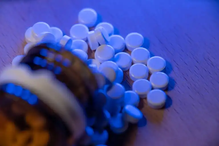Pain killers in a bottle, opioids and medicinals. Medical opioid