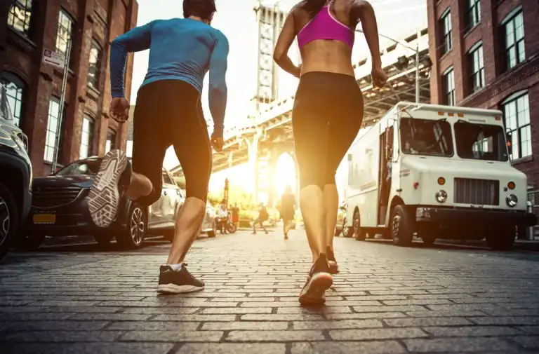 a couple is going for running in gym dress