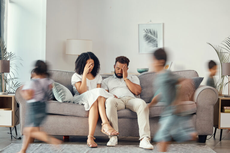 This image shows parental burn out of the parents