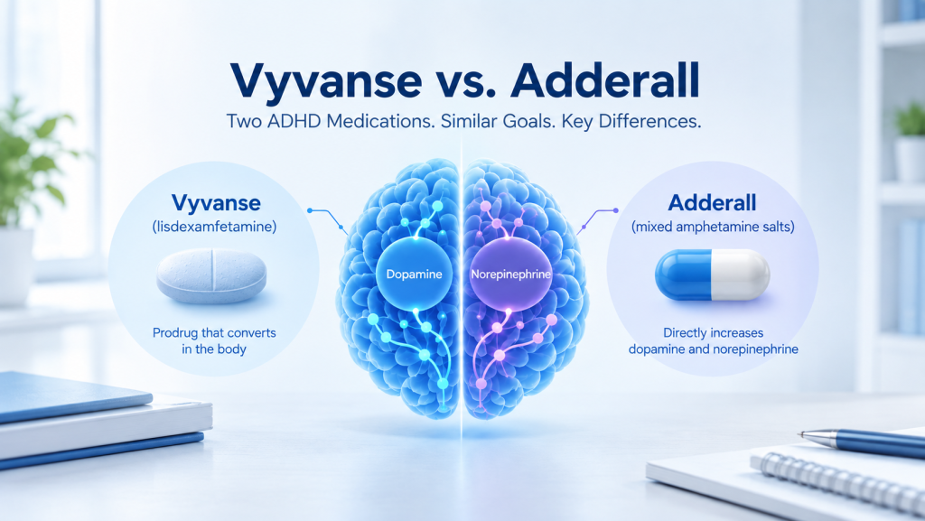 Vyvanse vs Adderall: How the Two ADHD Medications Compare&nbsp;